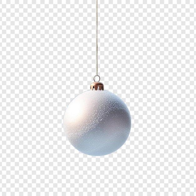 Gratis PSD ornament hangen in de sneeuw tijdens kerst geïsoleerd op transparante achtergrond