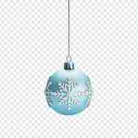 PSD gratuito ornamento colgado en la nieve durante la navidad aislado en un fondo transparente