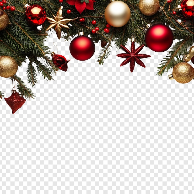 PSD gratuito ornamento natalizio di festa border