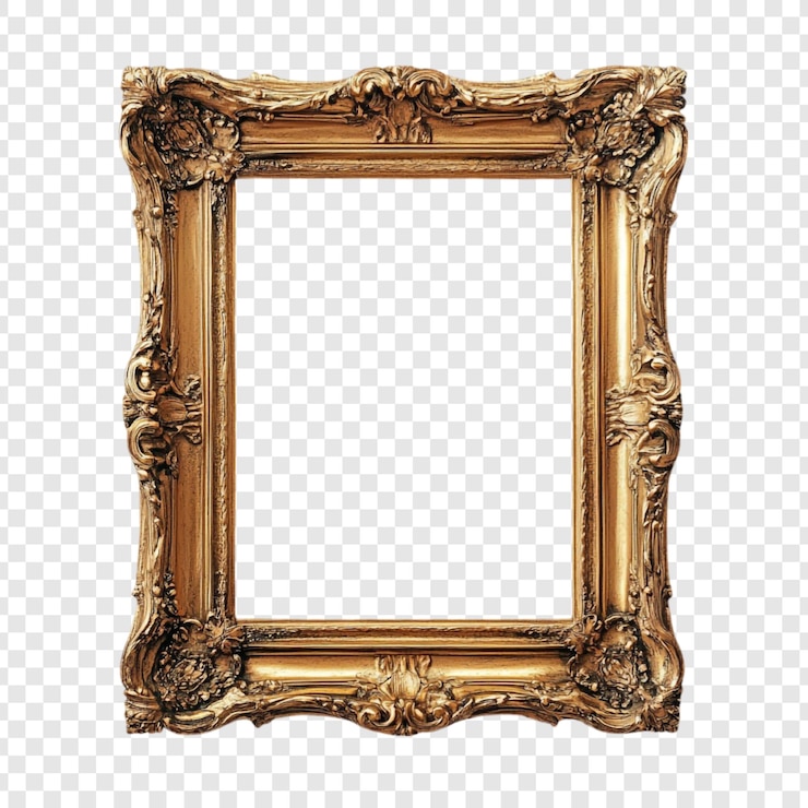 PSD Gratis ornate golden picture frame a classic decor element