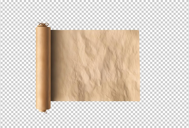 Gratis PSD oud papier scroll oude papyrus geïsoleerd op de achtergrond