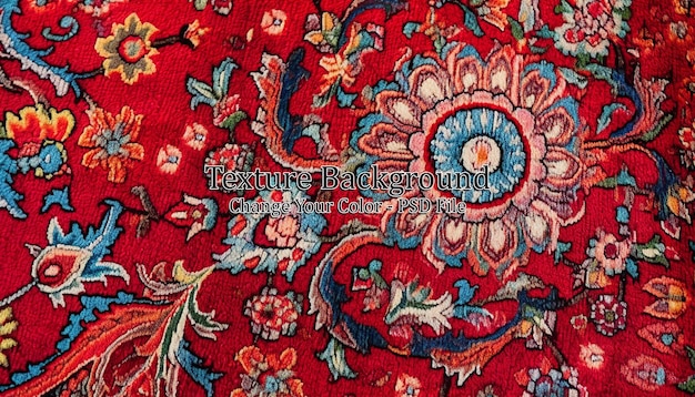 Gratis PSD oude rode perzische tapijt textuur ai gegenereerde afbeelding