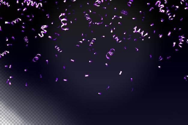 Paarse confetti voor decoraties geïsoleerd 3d-rendering