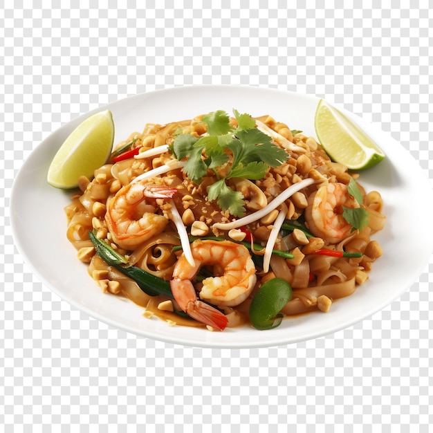 Pad thai aislado sobre un fondo transparente