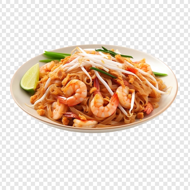 Pad thai aislado sobre un fondo transparente