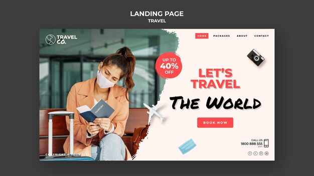 Página de destino de viajes