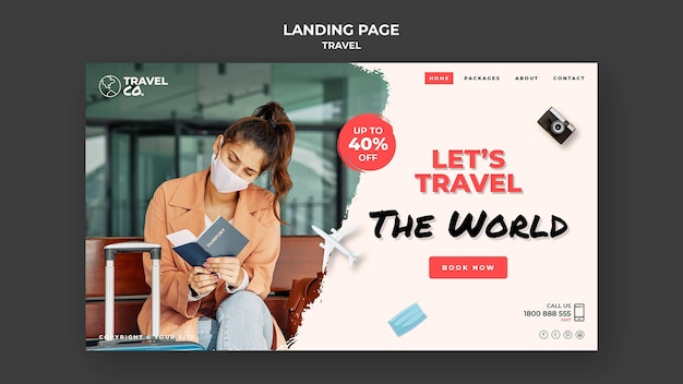 Página de destino de viajes