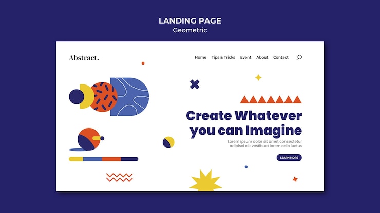 PSD gratuito pagina di destinazione del concetto di creatività