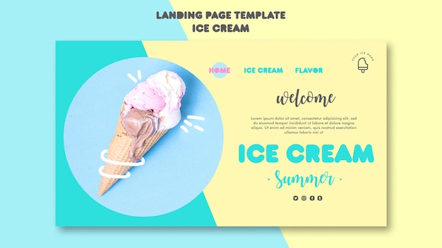 Pagina di destinazione del gelato