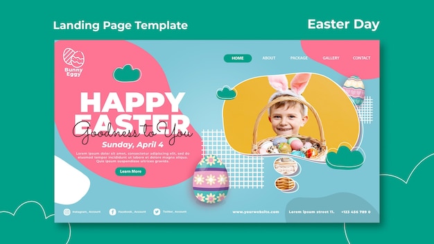Pagina di destinazione del giorno di Pasqua