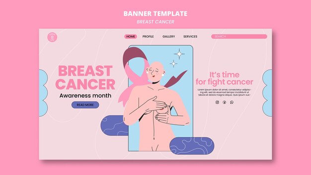 Pagina di destinazione del mese di sensibilizzazione sul cancro al seno