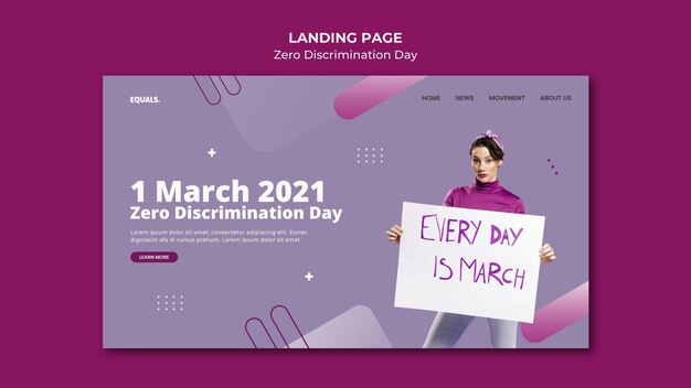 Pagina di destinazione dell'evento per il giorno della discriminazione zero