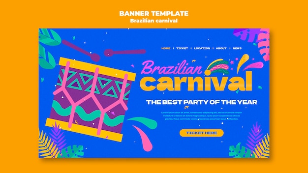 Pagina di destinazione della celebrazione del carnevale brasiliano