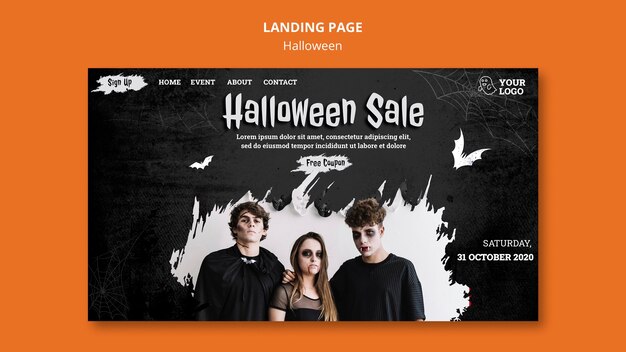 Pagina di destinazione della festa di Halloween