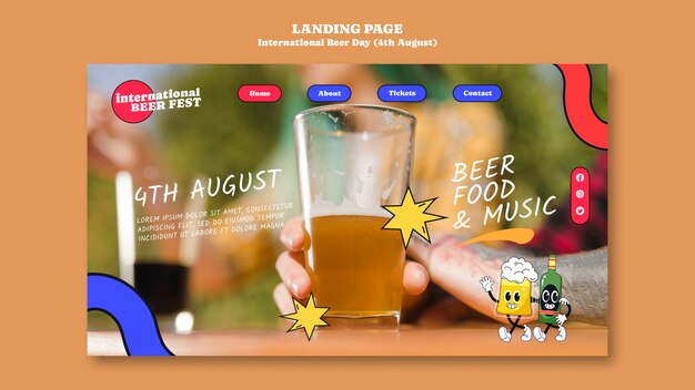 Pagina di destinazione della Giornata internazionale della birra