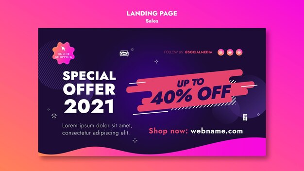 Pagina di destinazione delle offerte di vendita