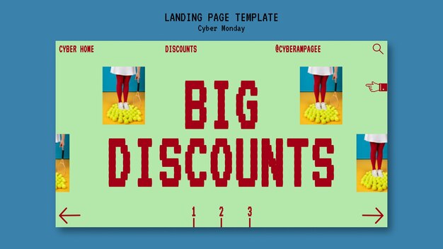 Pagina di destinazione delle vendite del Cyber Monday