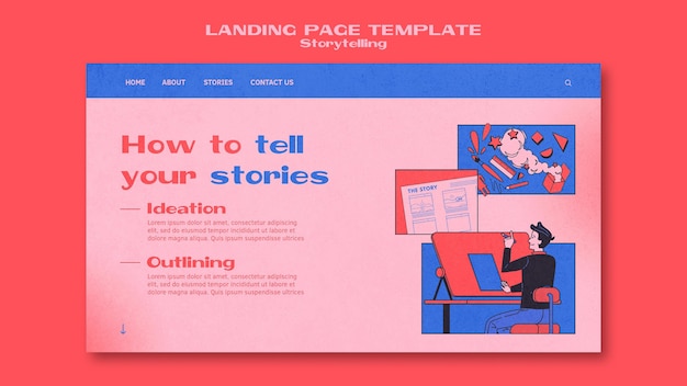 Pagina di destinazione dello storytelling