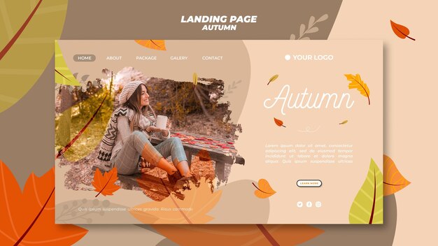 Pagina di destinazione per accogliere la stagione autunnale