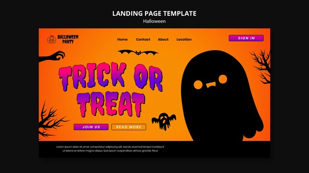 Pagina di destinazione per la celebrazione di Halloween
