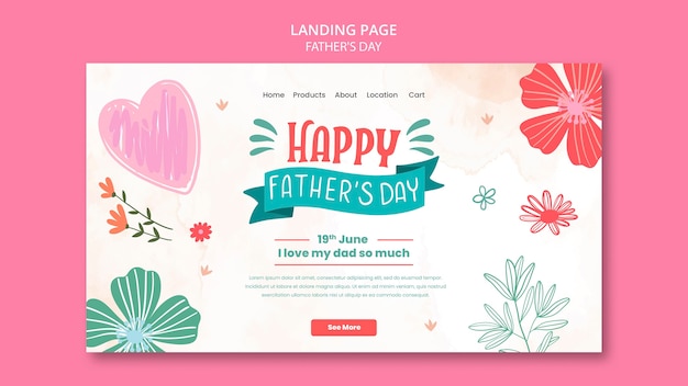 Pagina di destinazione per la festa del papà