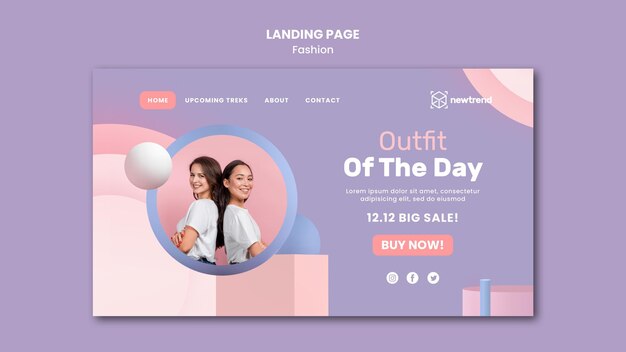 Pagina di destinazione per negozio di moda