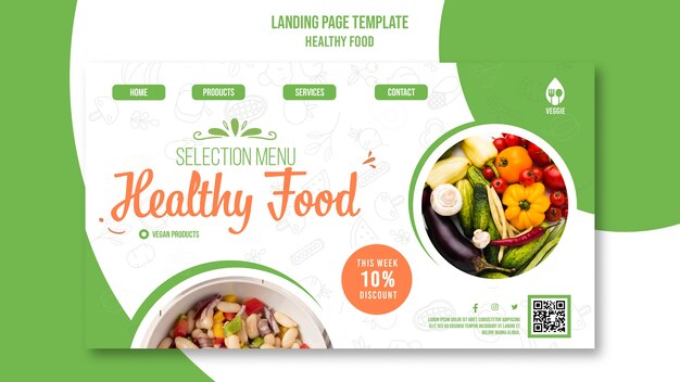 Página de inicio de alimentos saludables