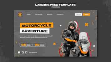 PSD gratuito página de inicio de aventura en moto