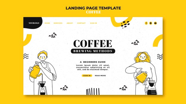 Página de inicio de café