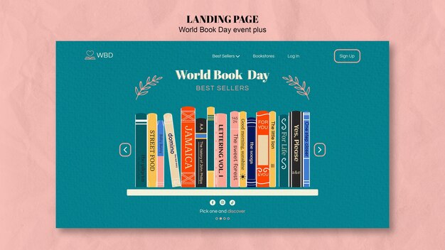 Página de inicio de la celebración del día mundial del libro