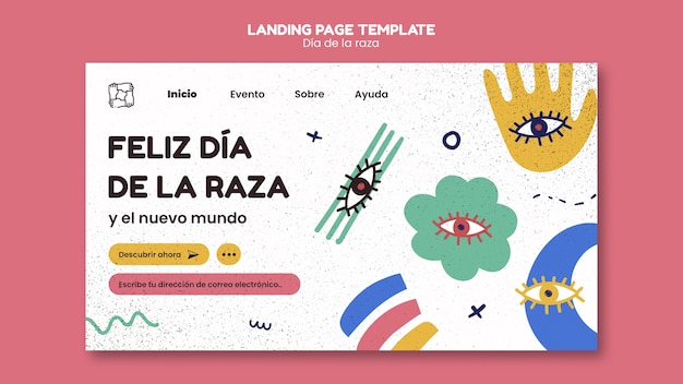 Página de inicio de la celebración de la Dia de la Raza