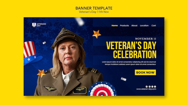 Página de inicio de la celebración del día de los veteranos