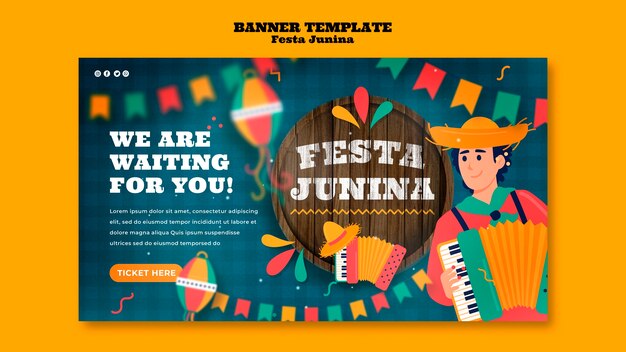 Página de inicio de celebración de festas juninas