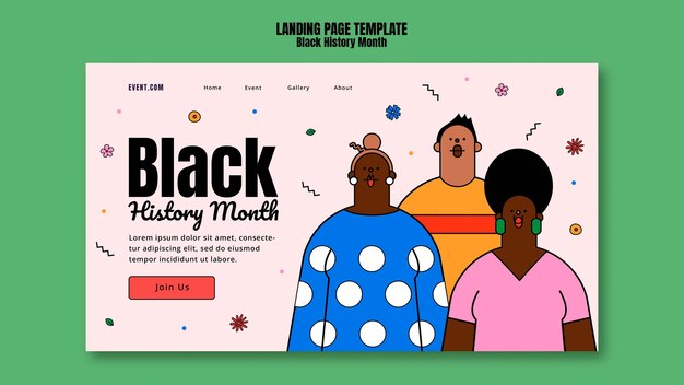 Página de inicio de la celebración del mes de la historia negra