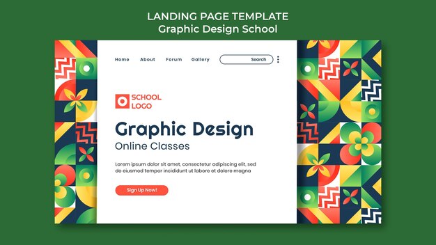 Página de inicio de clases de diseño gráfico en línea