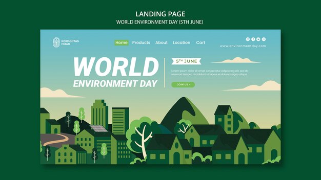 página de inicio del día mundial del medio ambiente
