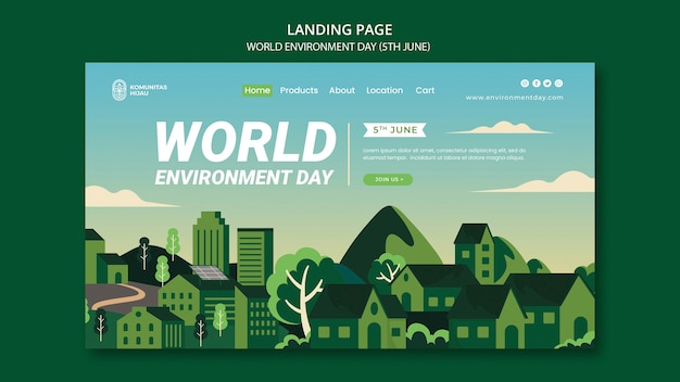 página de inicio del día mundial del medio ambiente
