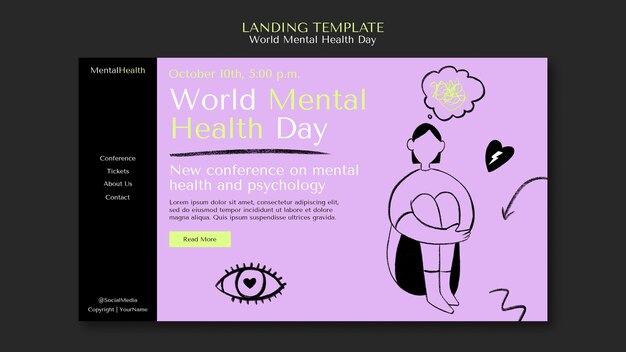 Página de inicio del día mundial de la salud mental