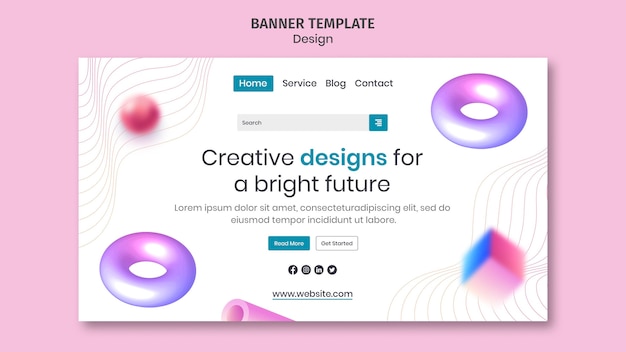 Página de inicio de diseños creativos en 3d