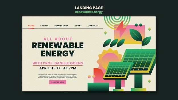 Página de inicio de las energías renovables Gradient
