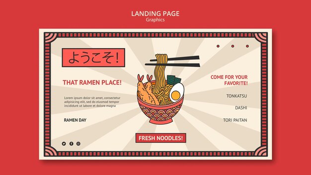 Página de inicio de gráficos de ramen