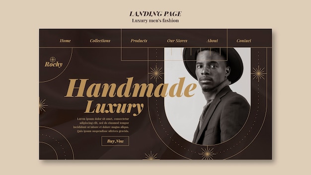Página de inicio de moda masculina de lujo