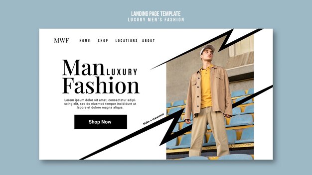Página de inicio de moda masculina de lujo
