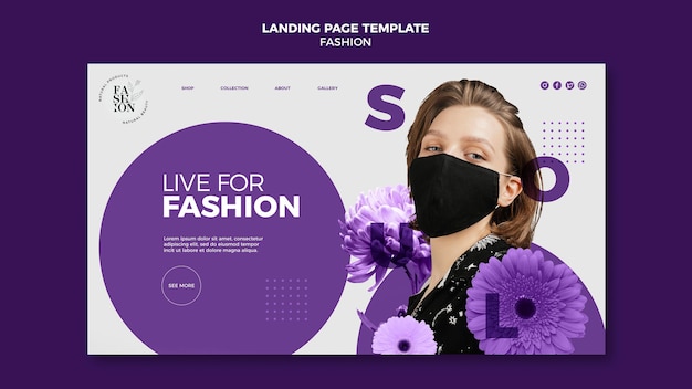 PSD gratuito página de inicio de moda