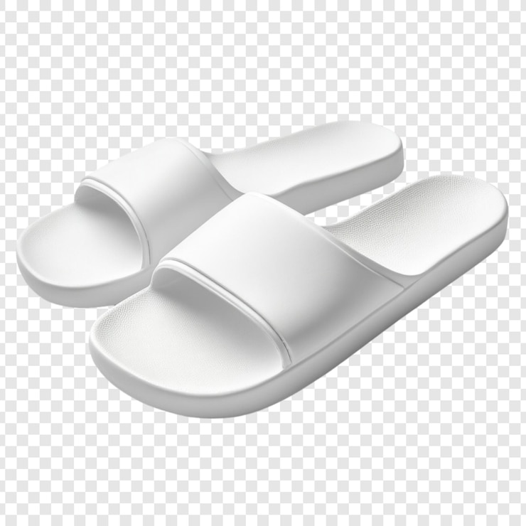 PSD Gratis pair of white stylish summer slides