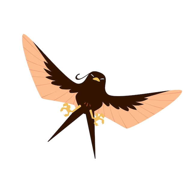 Pájaro volador aislado
