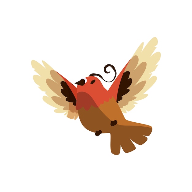 Pájaro volador aislado
