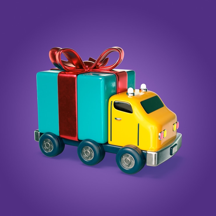PSD Gratis paket ikon truk 3d