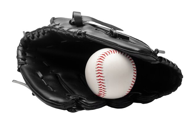 Palla da baseball e guanti isolati
