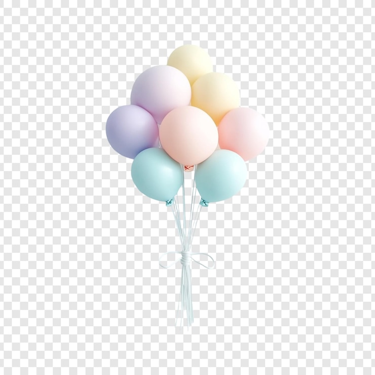 PSD gratuito palloncini a pastello che galleggiano una celebrazione di gioia e leggerezza